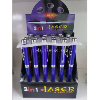 Selling 3 pairs of 1 pen light, laser flashlight, check money light electronic light, flash pen
