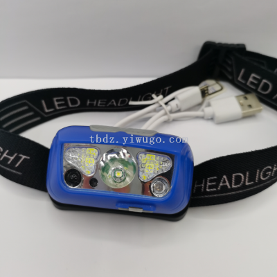 Induction Headlight Warning Light Dual-Purpose USB Charging