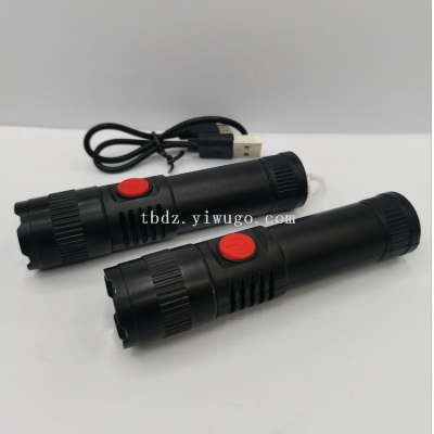 New USB Rechargeable Flashlight Power Torch Outdoor Lighting Lamp