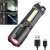 New White Laser Flashlight with Safety Hammer Sidelight Cob Floodlight Support Input and Output Outdoor Lighting Lamp