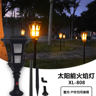 Solar Flame Lamp Led Villa Courtyard with Floor Outlet Torch Lamp Explosion Models Wall Mounted Corridor Lighting Landscape Lamp