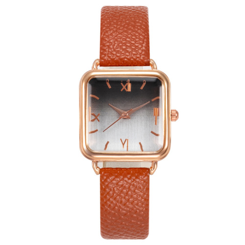 rose gold color matching square roman fashion watch women‘s fashion cloth belt quartz watch women‘s foreign trade popular