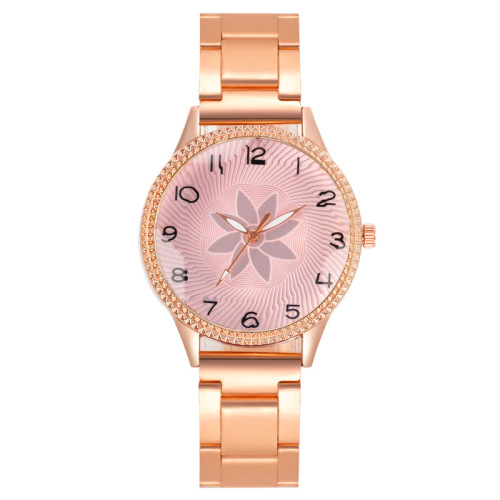 2023 new steel strap watch fashion flower ladies fashion watch foreign trade hot steel belt watch spot