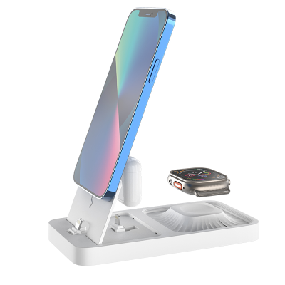 Foreign Trade New Multi-Functional Desktop Three-in-One Wireless Charger Smart Foldable Mobile Phone Holder Wireless Fast Charging