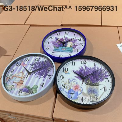 Lavender decorative wall clock cheap clock all kinds of size can be customized