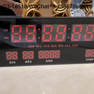 LED wall clock 36*15cm red letter