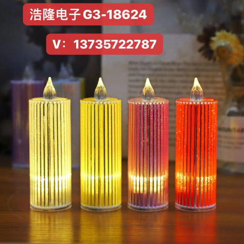 led crystal luminous electric candle lamp night light plastic candle valentine‘s day small gift electronic candle wholesale