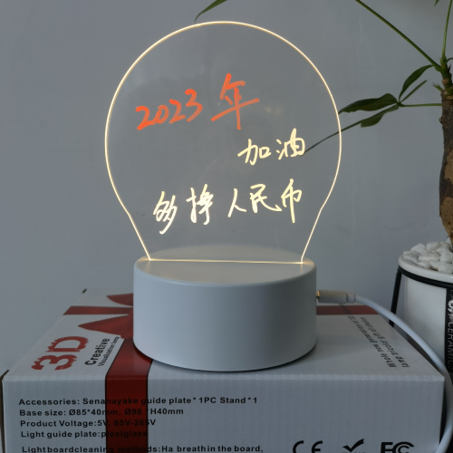DIY Handwriting Board Small Night Lamp Cross-Border Hot Selling Acrylic Erasable Luminous Message Board