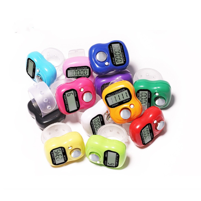 Finger Mini Electronic Counter Ring Rings Register Human Flow Manual Point Counter Twelve Colors