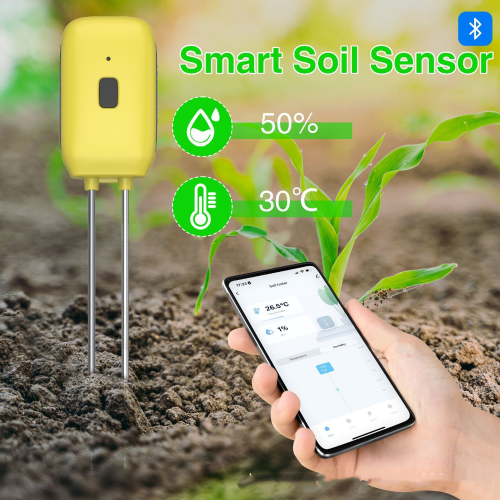 智能土壤检测仪户外盆栽水分测试仪温度湿度传感器IP55防水涂鸦