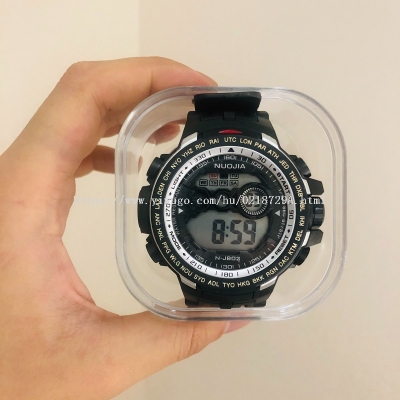 New Men's Sports Electronic Watch Ins Hot Box Waterproof Watch Outdoor Multifunctional Watch