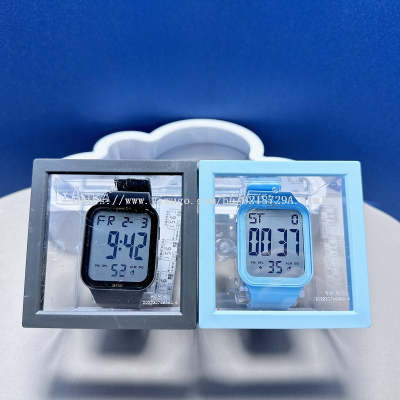 New Large Screen Sports Electronic Watch Outdoor Creative Student Waterproof Boxed Watch Ins Unicorn