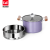 C & E Creative 9-Piece Set Cooking Pot Frying Pan Wok Milk Pot Steamer Multi-Function Pot Suit