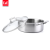 C & E Creative Kitchen Soup Pot 304 Stainless Steel Multi-Function Pot Hot Pot with Visual Glass Lid