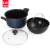 C & E Creative Cooking Pot Carbon Steel Soup Fried Large Capacity Multi-Function Pot with Filter Basket