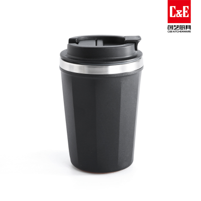 C & E Creative 380ml Coffee Always-Standing Cup Double-Layer Heat Insulation New Fashion Water Cup