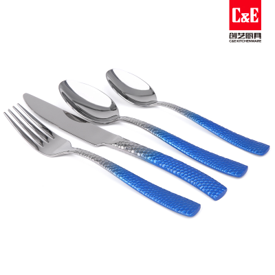 C & E Creative Tableware Four-Piece Stainless Steel New Fashion Knife, Fork and Spoon Household Restaurant