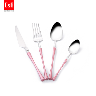 C & E Creative Tableware Four-Piece Stainless Steel New Knife, Fork and Spoon Portable Home Hotel Catering