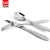 C & E Creative Knife, Fork and Spoon Pizza Shovel 35-Piece Stainless Steel New Simple Tableware Restaurant Home