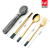 C & E Creative Fork Spoon and Chopsticks Three-Piece Set with Storage Box Portable Stainless Steel Tableware Suit