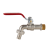 Brass Main Body Copper Ball Copper Rod Iron Handle Red Handle Kitchen Bathroom Three-Section Water Faucet Faucet