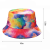 European and American New Tie-Dye Printing Bucket Hat Graffiti Double-Sided Wear Bucket Hat Men's and Women's Summer Outdoor Sun Protection Sun Hat