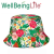 Printed Bucket Hat Plant Leaves Hat Fashionable Double-Sided Wear Europe and America Creative Bucket Hat Cover Face Breathable Sun Protection Sun Hat