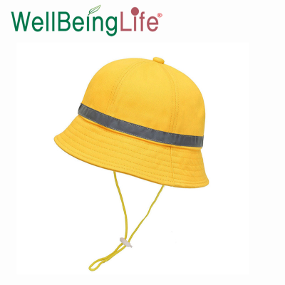 Children's Bucket Hat Cute Bucket Hat Primary School Students Outdoor Reflective Safety Kindergarten Yellow Cap Printed Logo
