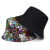 Bucket Hat Cartoon Printing Stylish Graffiti Gender-Free Sunscreen Bucket Hat Four Seasons Outdoor Travel Travel Sun-Proof Basin Hat