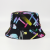 Double-Sided Graffiti Flat Bucket Hat Make Your Face Look Smaller Casual All-Matching Sun Hat Personalized Graffiti Breathable out Bucket Hat