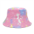 Spring and Summer Fresh Tie-Dyed Double-Sided Sun Hat Retro Travel Travel Bucket Hat Beach Flat Top All-Matching Fisherman Hat