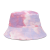 Spring and Summer Fresh Tie-Dyed Double-Sided Sun Hat Retro Travel Travel Bucket Hat Beach Flat Top All-Matching Fisherman Hat