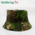 Outdoor Jungle Camouflage Leaves Bucket Hat Fishing Mountaineering Travel Double-Sided Wear Bucket Hat Spring and Summer Beach Sun-Proof Bucket Hat