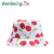 Summer Women's Sun-Proof Bucket Hat Travel Cover Face Bucket Hat Casual Versatile Artistic Cherry Printed Bucket Hat