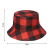 Cross-Border Unique Fisherman Hat Double-Sided Plaid Printed Bucket Hat Outdoor Travel Sports Sun Hat Accept Customized Bucket Hat