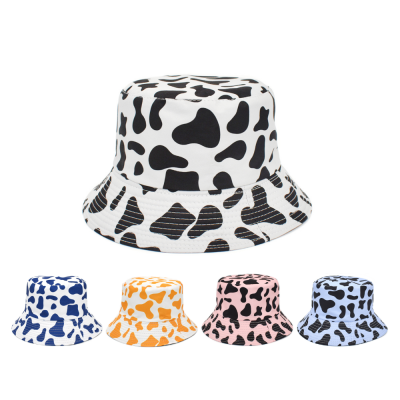 Cows Pattern Printed Bucket Hat Women's Double-Sided Wear Bucket Hat Men's Summer Outdoor Casual Sun-Proof Sun Hat Can Be Customized