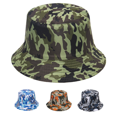 New Hunting Hat Printed Double-Sided Camouflage Reversible Bucket Hat Camouflage Bucket Hat