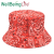 Neutral Summer Fashion Paisley Printed Bucket Hat Double-Sided Retro Bucket Hat