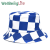 Wholesale Custom Logo Classic Men Women Outdoor Visor Plaid & Printed Bucket Hat Plaid Bucket Hat