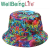 Wholesale Fashion Tie Dye Bucket Hat Outdoor Bucket Hat Double-Sided Wear Design Bucket Hat