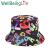 Fashion Graffiti Letter Printing Bucket Hat Women Bucket Hat Men Casual Fishing Hat Summer Sun Hat
