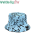 Color Printed Graffiti Personalized Hip Hop Double-Sided Sun Hat Sports Fishing Bucket Cap
