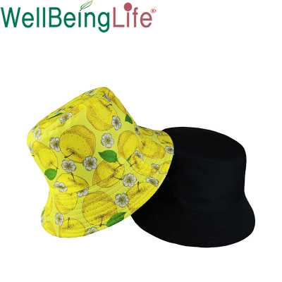 Logo Customized Student Cute Vegetable Fruit Printed Double-Sided Summer Sun-Shade Fisherman Hat Bucket Hat