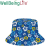 Wide Brim Sun Hat Sunflower Love Printing Bucket Hat Unisex Outdoor Reversible Fishing Hat
