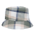 Travel Essential Sun Protection Printing Bucket Hat Plaid Double-Sided Wide-Brimmed Hat Same Style for Men and Women