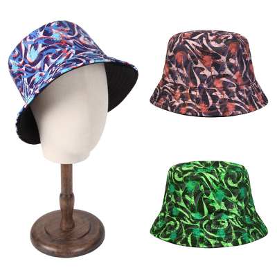 Printed Bucket Hat Reversible Fisherman Hat Accept Customized Travel Sun Hat Fishing Sun Protection Hat