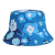 Fancy Cute Flower Printed Reversible Fisherman Hat Cap Neutral Fashion Floral Pattern Outdoor Sunshade Custom Bucket Hat