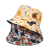 Cartoon Bucket Hat Hand-Painted Animal Kitten Dog Pattern Reversible Cap Outdoor Sun Hat Tide
