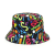 Hat Cross-Border Street Trend Graffiti Men and Women Reversible Fisherman Hat Outdoor Outing Sunshade Bucket Hat