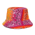Fashion Custom Paisley Printing Bucket Hat Retro Ethnic Style Men and Women Rainbow Color Crocheted Sun Bucket Hat